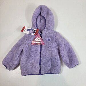 snozu girl's fleece jacket infant purple 9-12 months